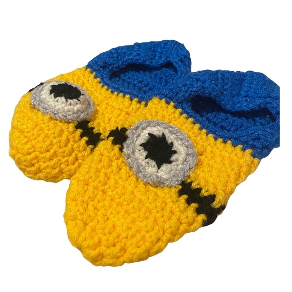 Handmade Minions Slipper Socks Womens Size 5-10